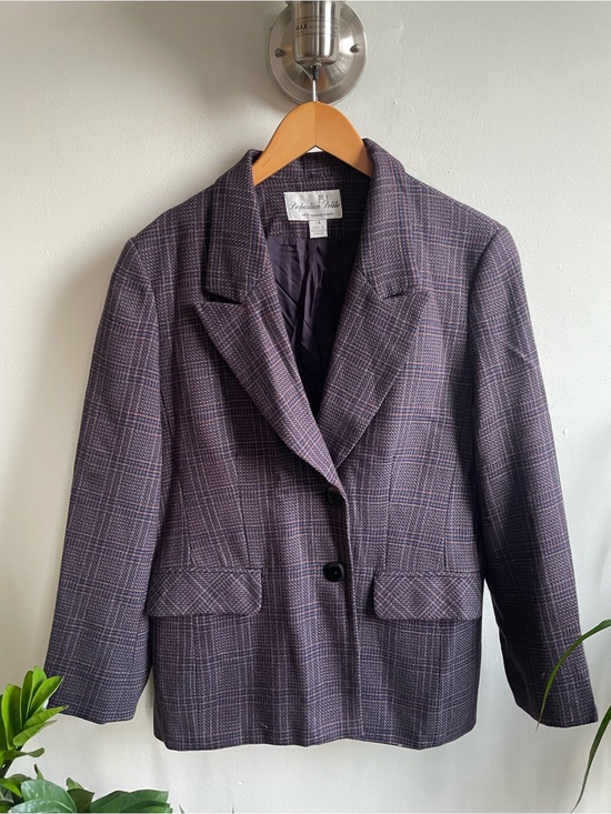 Pendleton Jackets & Blazers - Pendleton Purple Plaid Tailored Blazer Jacket
